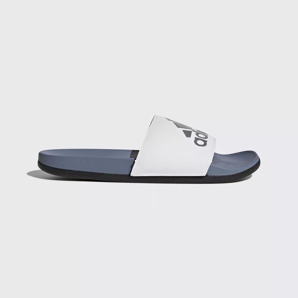 Adidas Adilette Cloudfoam Plus Logo Chanclas Azules Para Hombre (MX-33423)